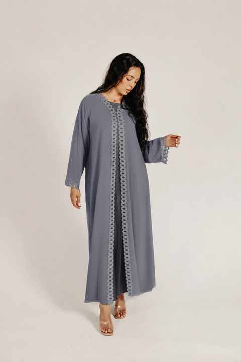 Slate Élise Abaya Set- Mavenne Bi