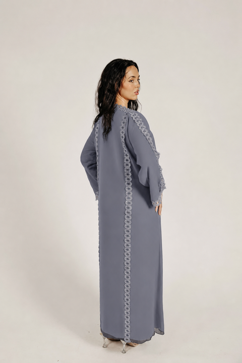 Slate Élise Abaya Set- Mavenne Bi