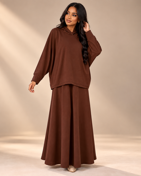 Sienna Ease Hooded Skirt Set- Mavenne Bi
