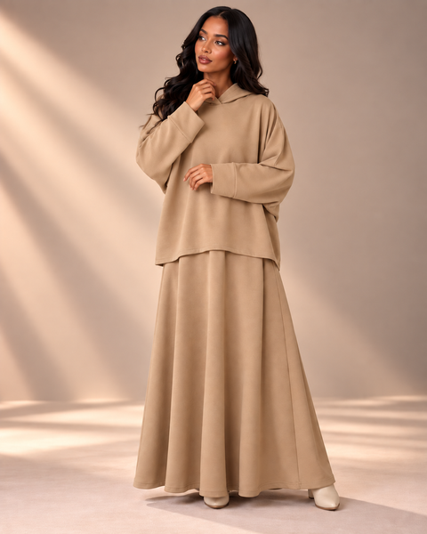 Sienna Ease Hooded Skirt Set- Mavenne Bi
