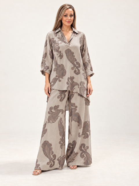 Paisley Muse Two-Piece Co-ord Set- Mavenne Bi