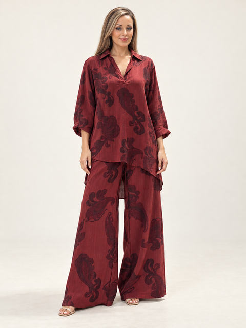 Paisley Muse Two-Piece Co-ord Set- Mavenne Bi