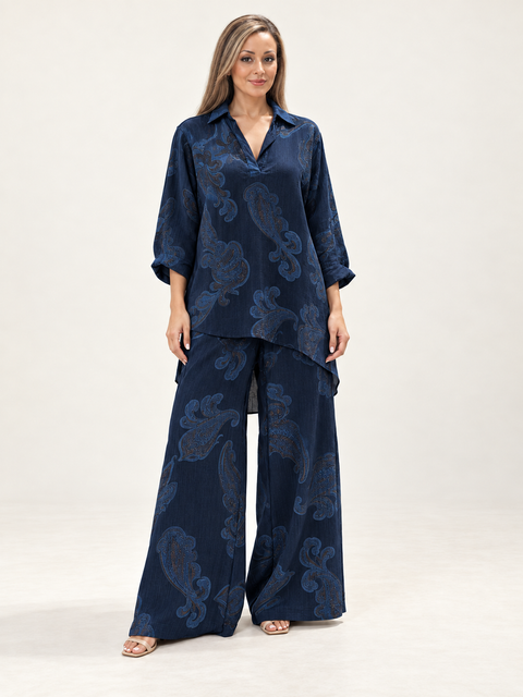 Paisley Muse Two-Piece Co-ord Set- Mavenne Bi