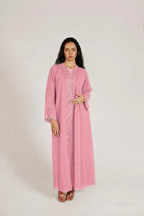 Blush Élise Abaya Set- Mavenne Bi