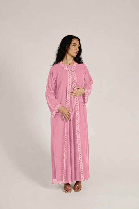 Blush Élise Abaya Set- Mavenne Bi