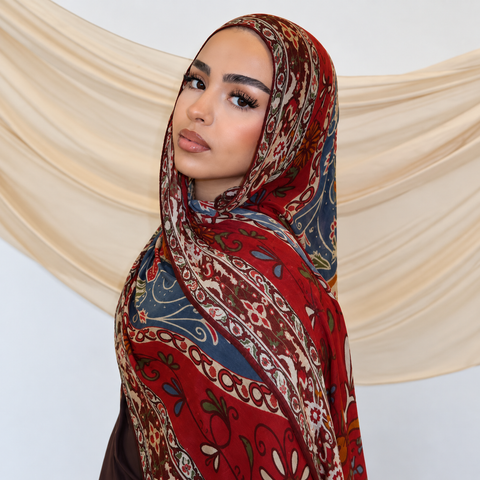 Sahara Paisley Modal Hijab- Mavenne Bi
