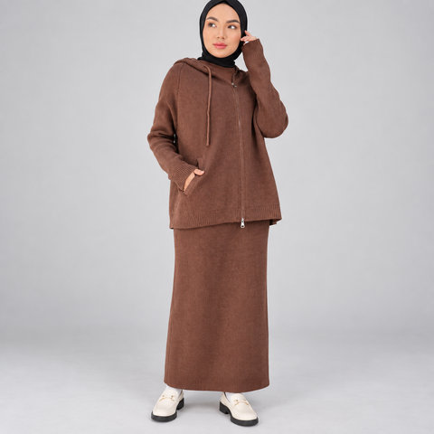 Serena Hooded Knit Co-ord Set- Mavenne Bi