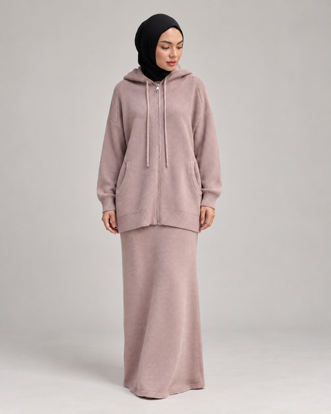Serena Hooded Knit Co-ord Set- Mavenne Bi