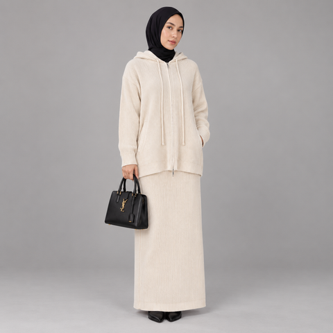 Serena Hooded Knit Co-ord Set- Mavenne Bi