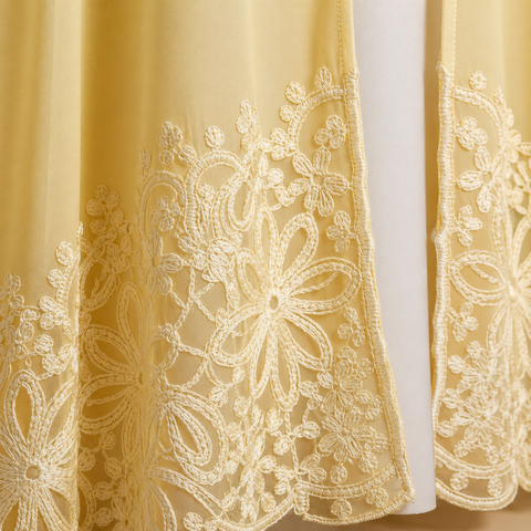Ivory Soleil Abaya embroidered Lace Abaya- Maveene Bi